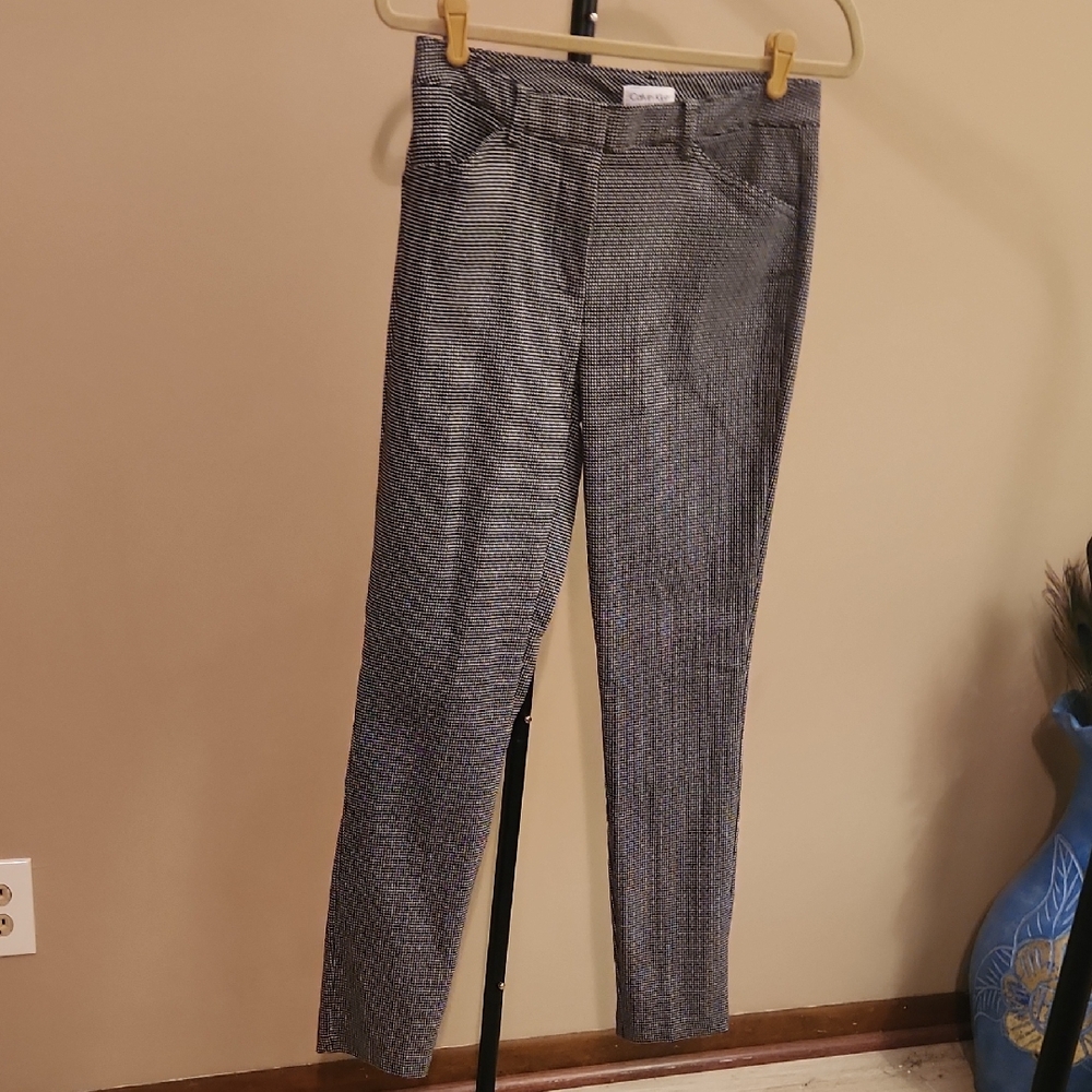 Calvin Klein Black and Gray Women's Pants